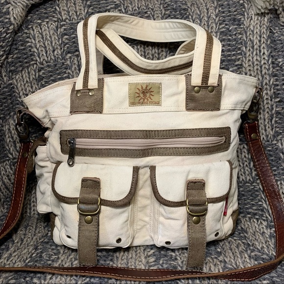 Yellowstone Vintage Handbags - Yellowstone Vintage Canvas Cargo Utility Tote Bag